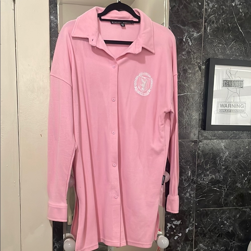 Playboy Pink Button-Up Shirt